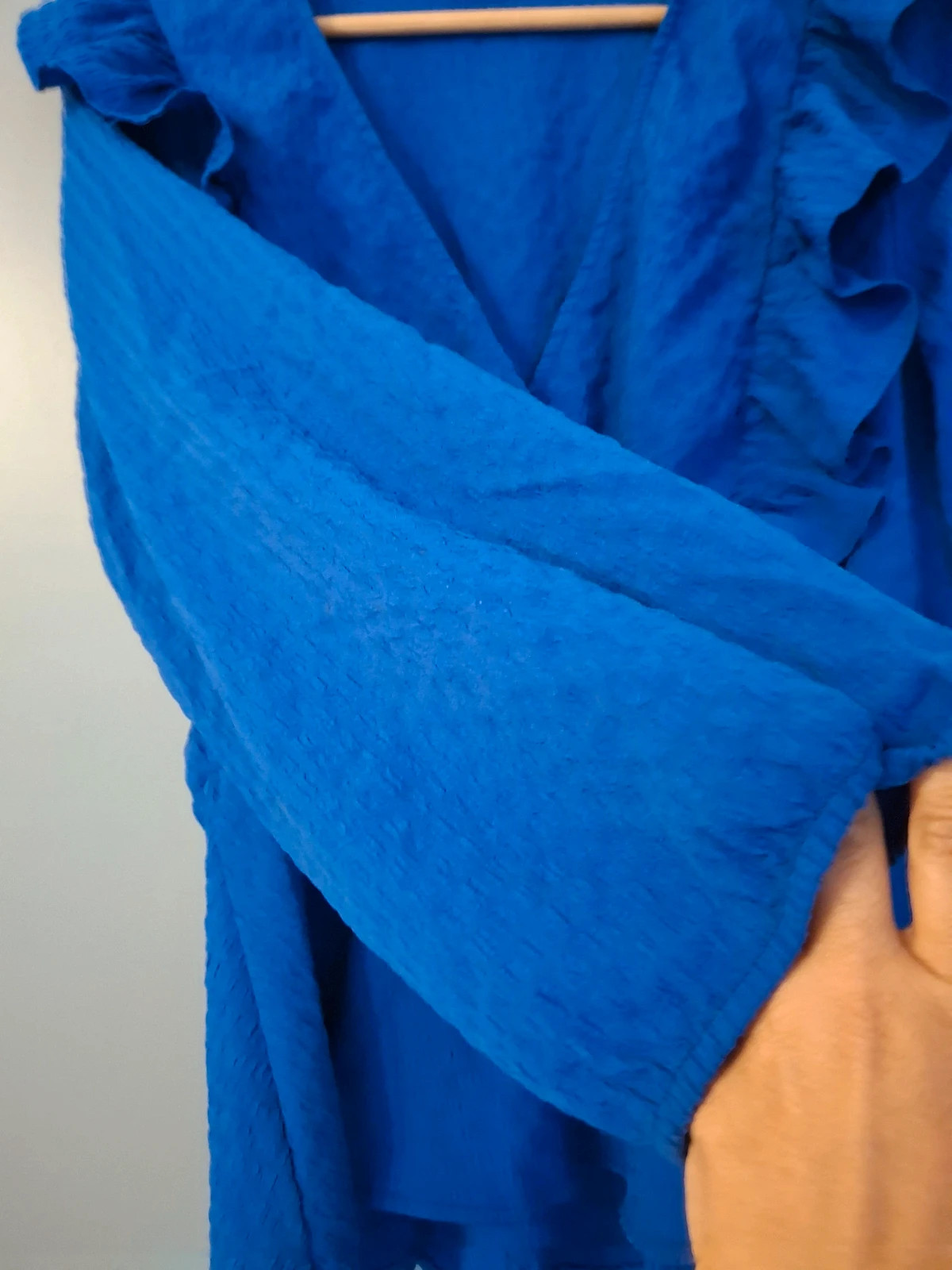 Blouse cache cœur bleu électrique – Pigalle – taille XL / 42 / 14 2