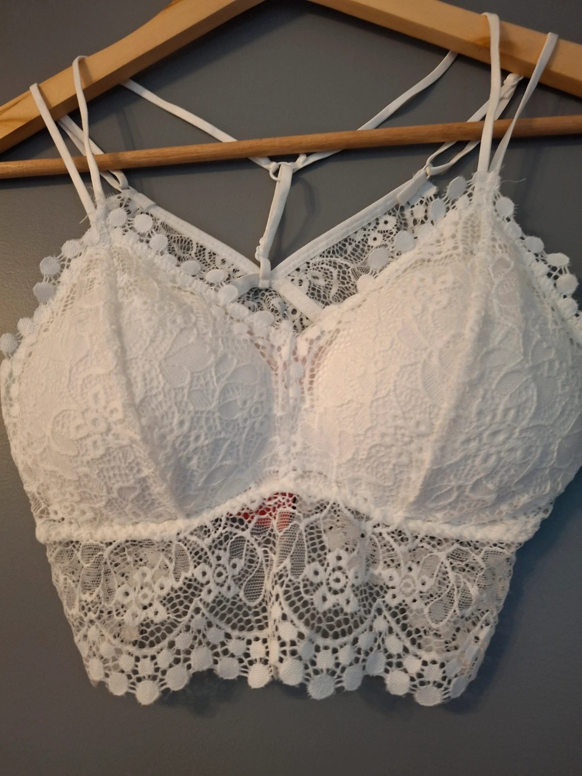 Bralette bustier blenc ecru bretelles réglable croise – yalish – taille Taille unique 2