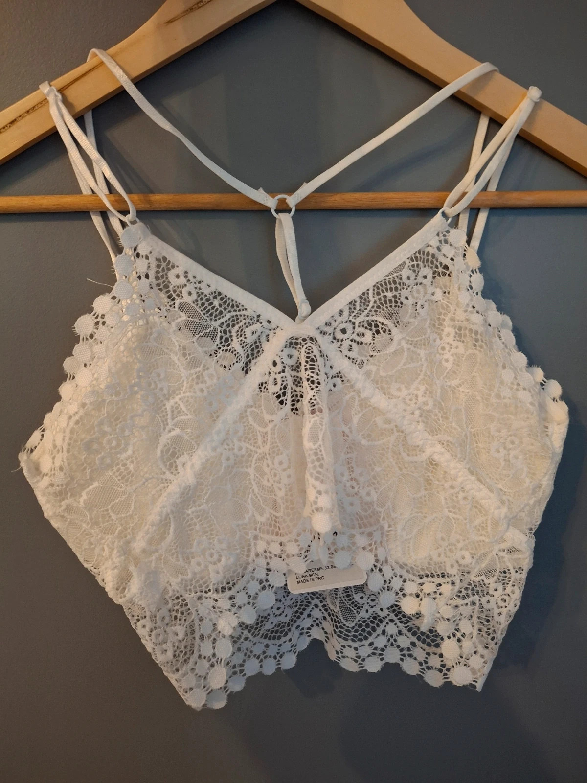 Bralette bustier blenc ecru bretelles réglable croise – yalish – taille Taille unique 4