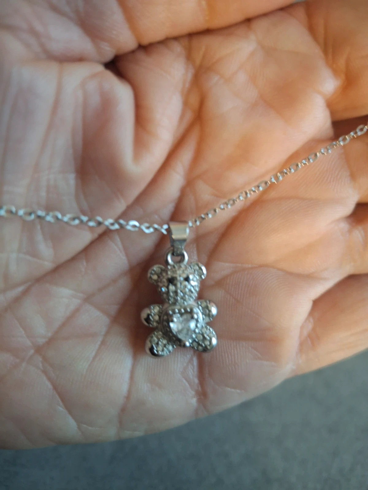 Collier inspi tendance Ourson en acier inoxydable