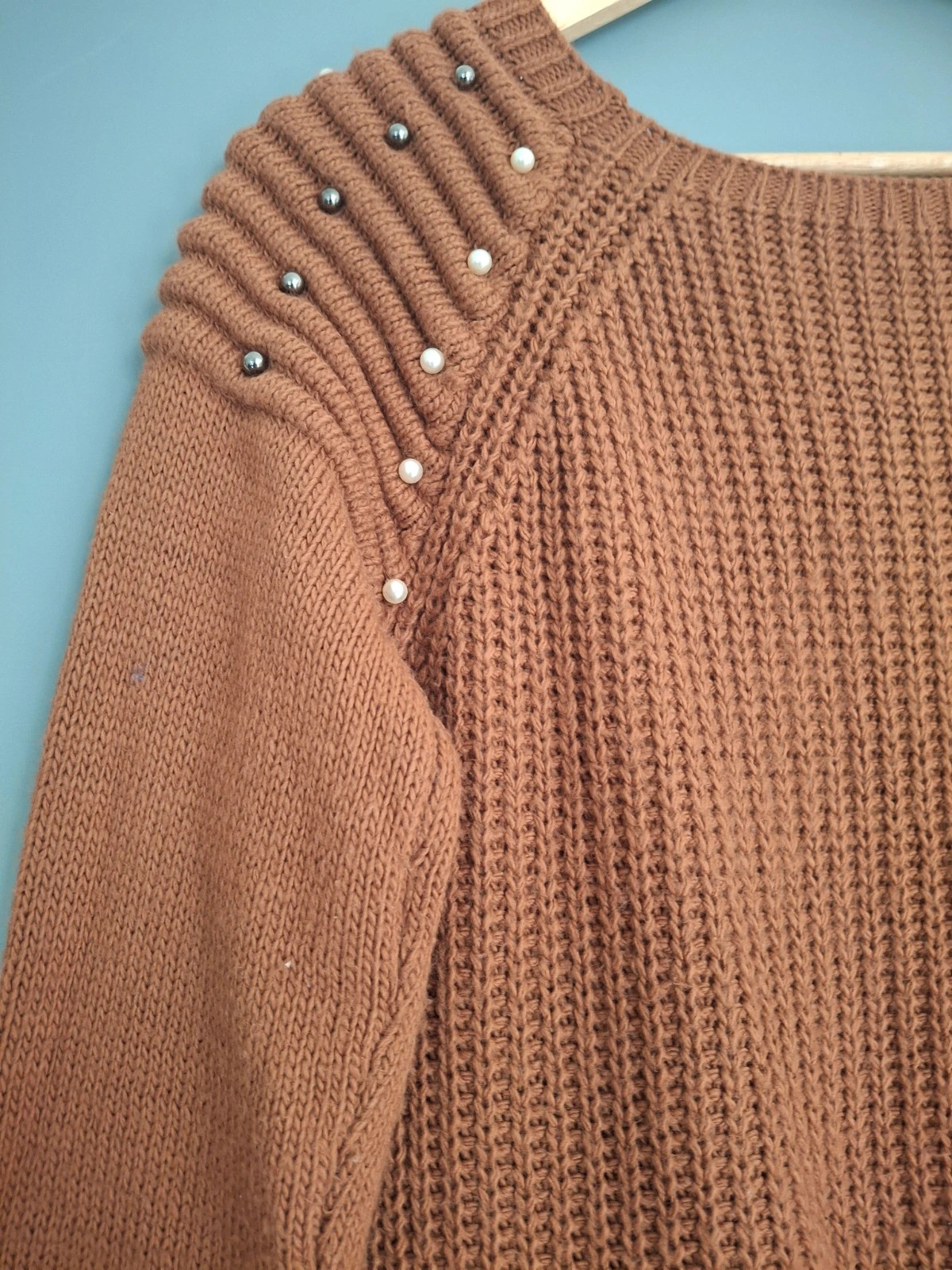 Robe pull Marron en grosse maille tendance – Locale – taille Taille unique 4