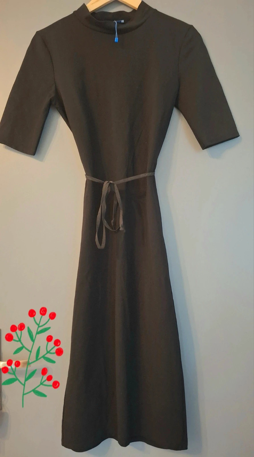 Robe longue coupe ajuster Noire Zara