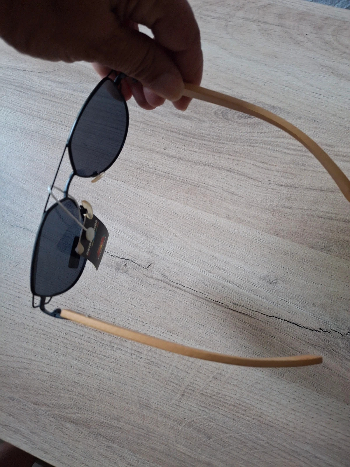 Lunettes de soleil tendance avec monture en bois – Sun Ray 2