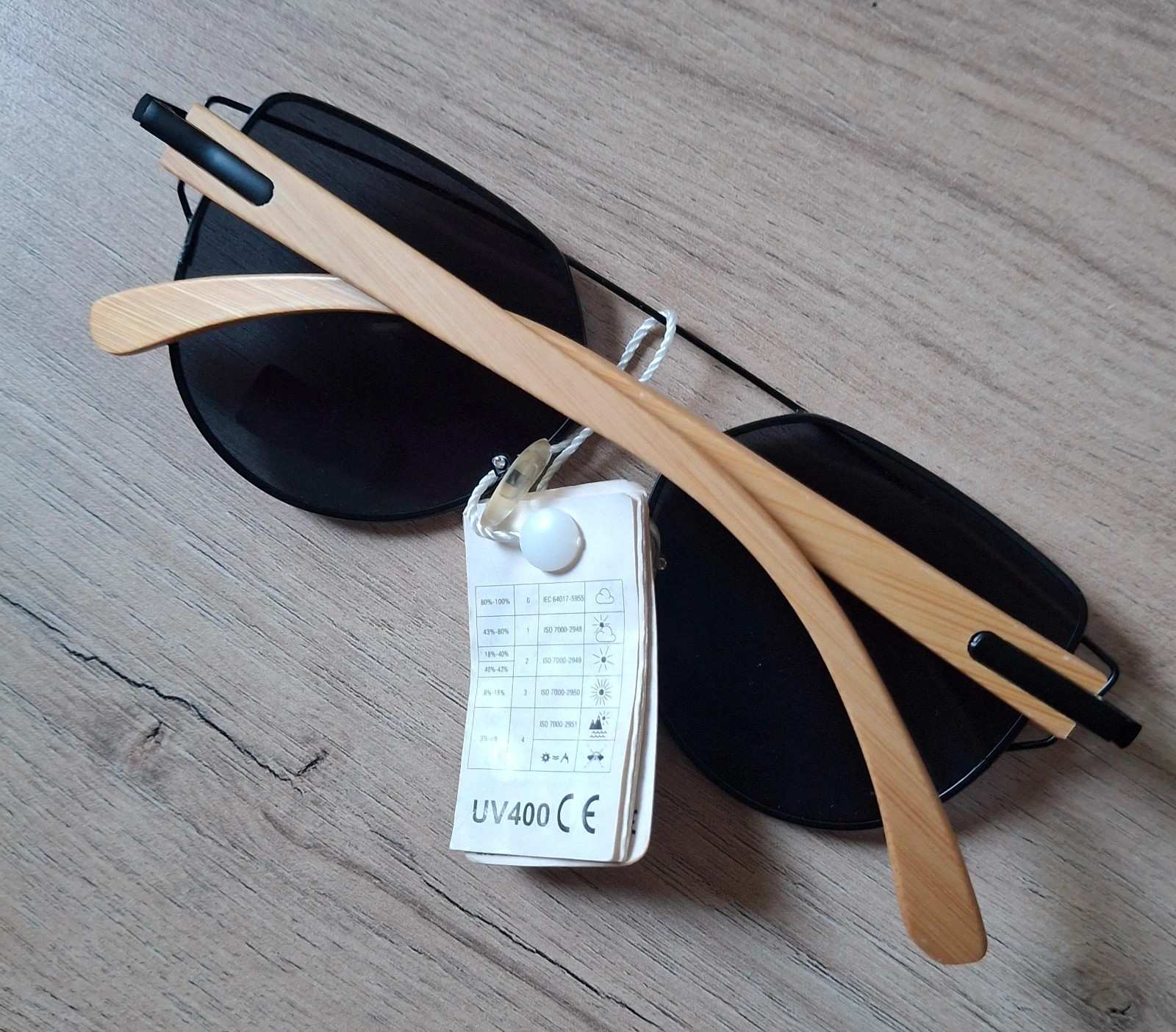 Lunettes de soleil tendance avec monture en bois – Sun Ray 5
