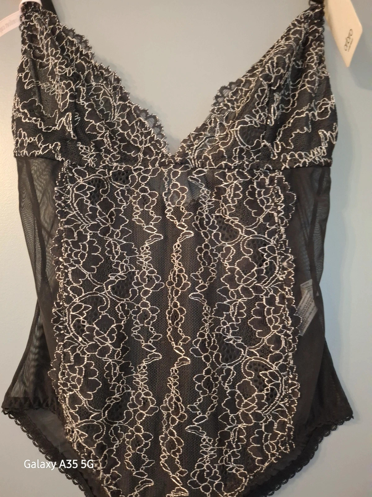 Body dentelle noire sans armatures fines bretelles – Orbro – taille S / 36 / 8 2