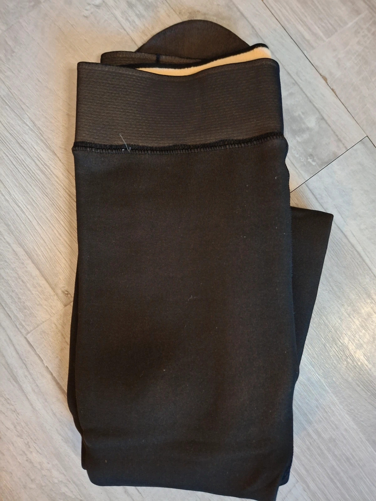 Collant leggings fourré effet peau marron taille haute – Accessoires – taille Taille unique 2