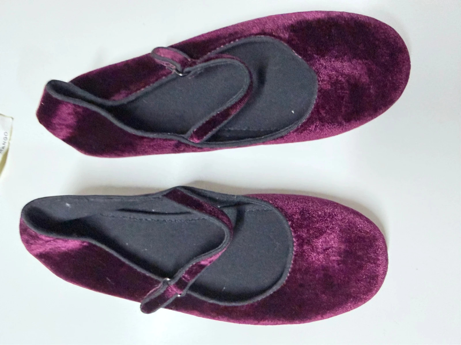 Bailarinas MANGO de terciopelo burdeos – Mango – taille 35 2