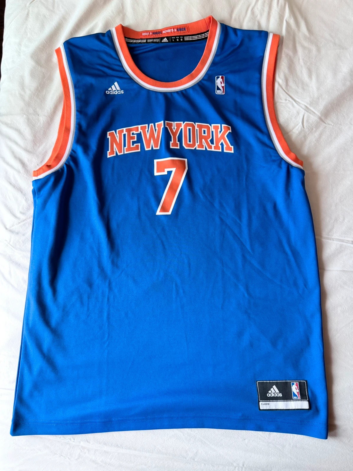 ulo: Adidas Swingman New York Knicks Carmelo Anthony #7 NBA Jersey L – adidas – taille L