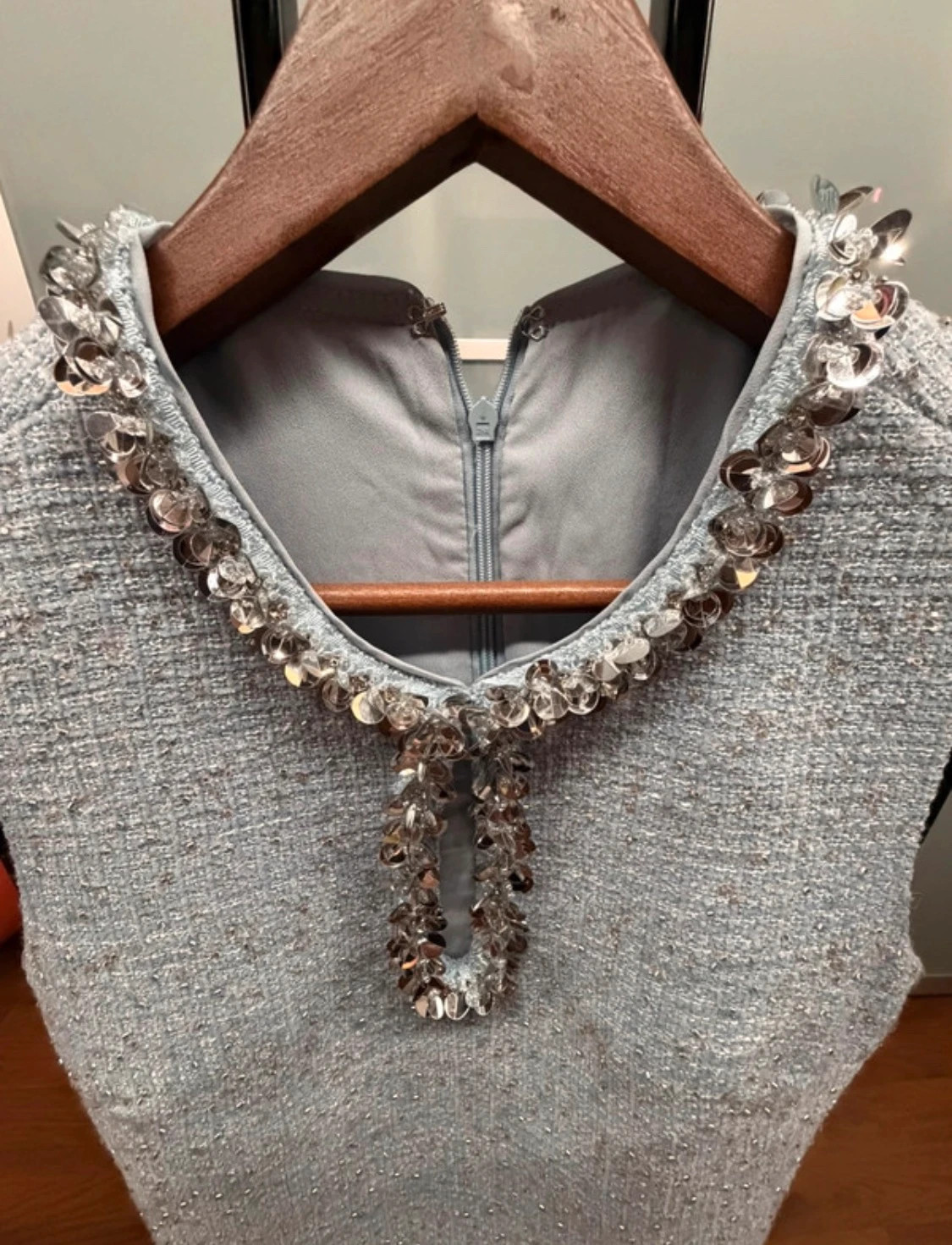 Vestido Miss Rosier gris plata con pedrería joya – Miss Rosier – taille Autre 5