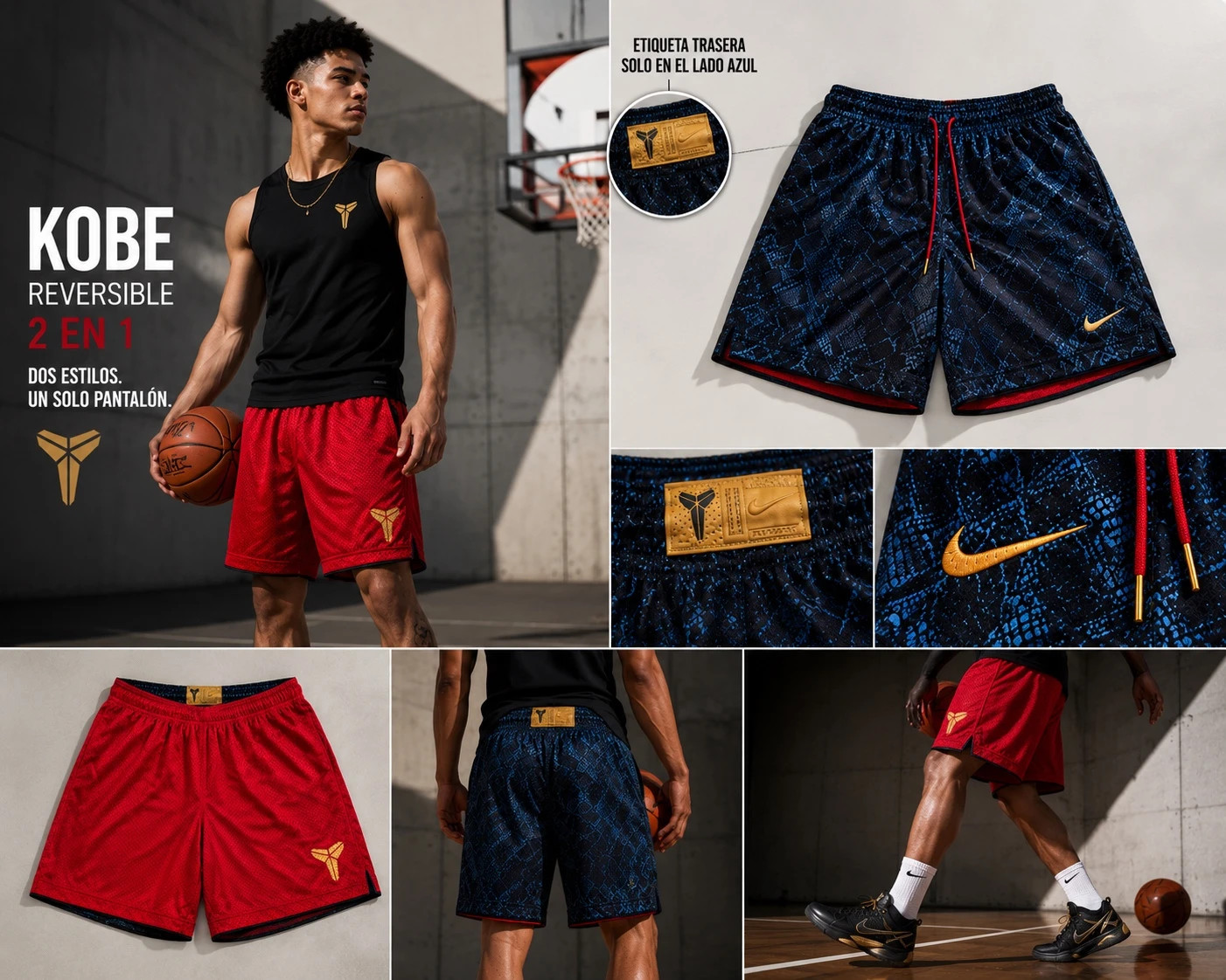 Nike Kobe Bryant Reversible Shorts “Mamba Mentality” 2 en 1 – Nike – taille XL 3