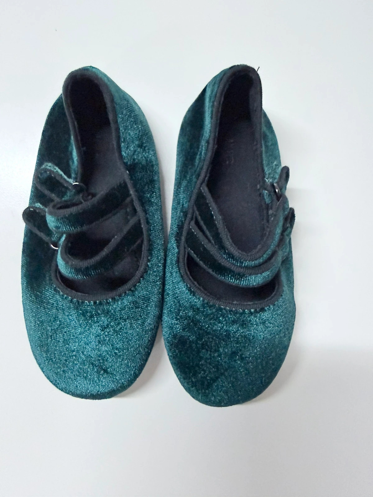 MANGO bailarinas Mary Jane terciopelo verde petróleo – Mango – taille 24