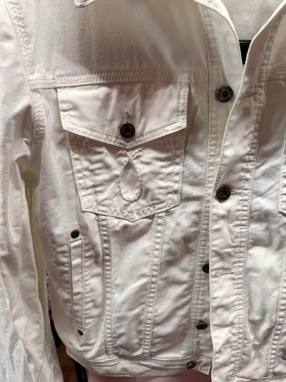 Calvin Klein jeans chaqueta vaquera blanca original – Calvin Klein Jeans – taille XL 4