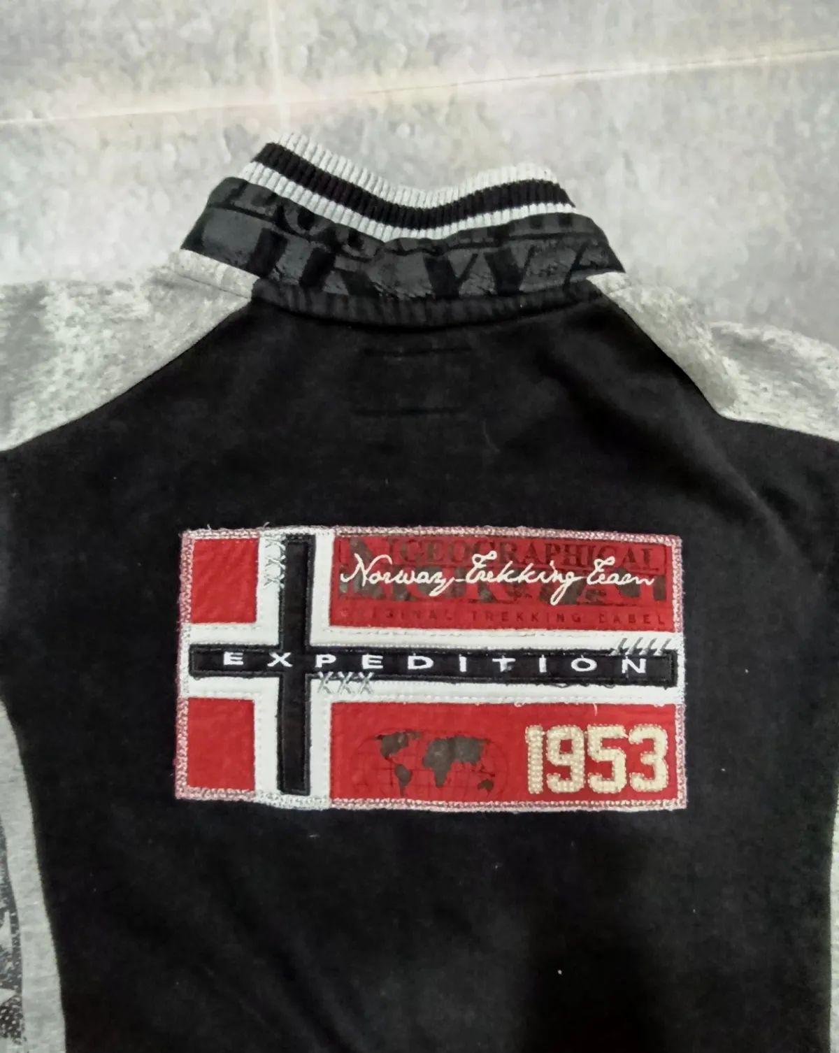 Geographical Norway Zip Sweatshirt Jacket Black Grey Vintage Y2K Size L – Geographical Norway – taille L 8