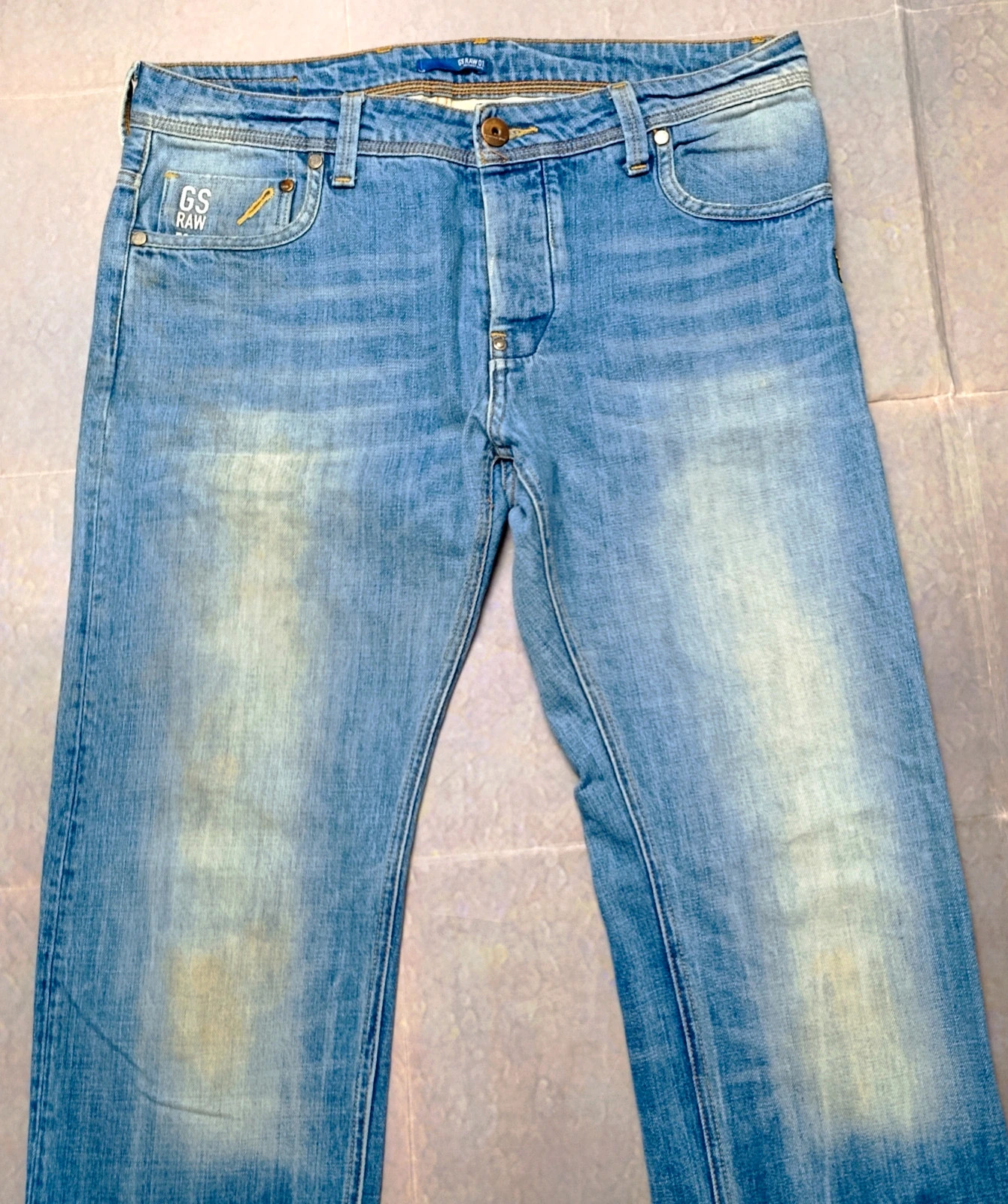 G-Star RAW Attacc Low Straight Blue Denim Jeans Size W34 L34 streetwear Y2K – G-Star RAW – taille W34 | FR 44 2