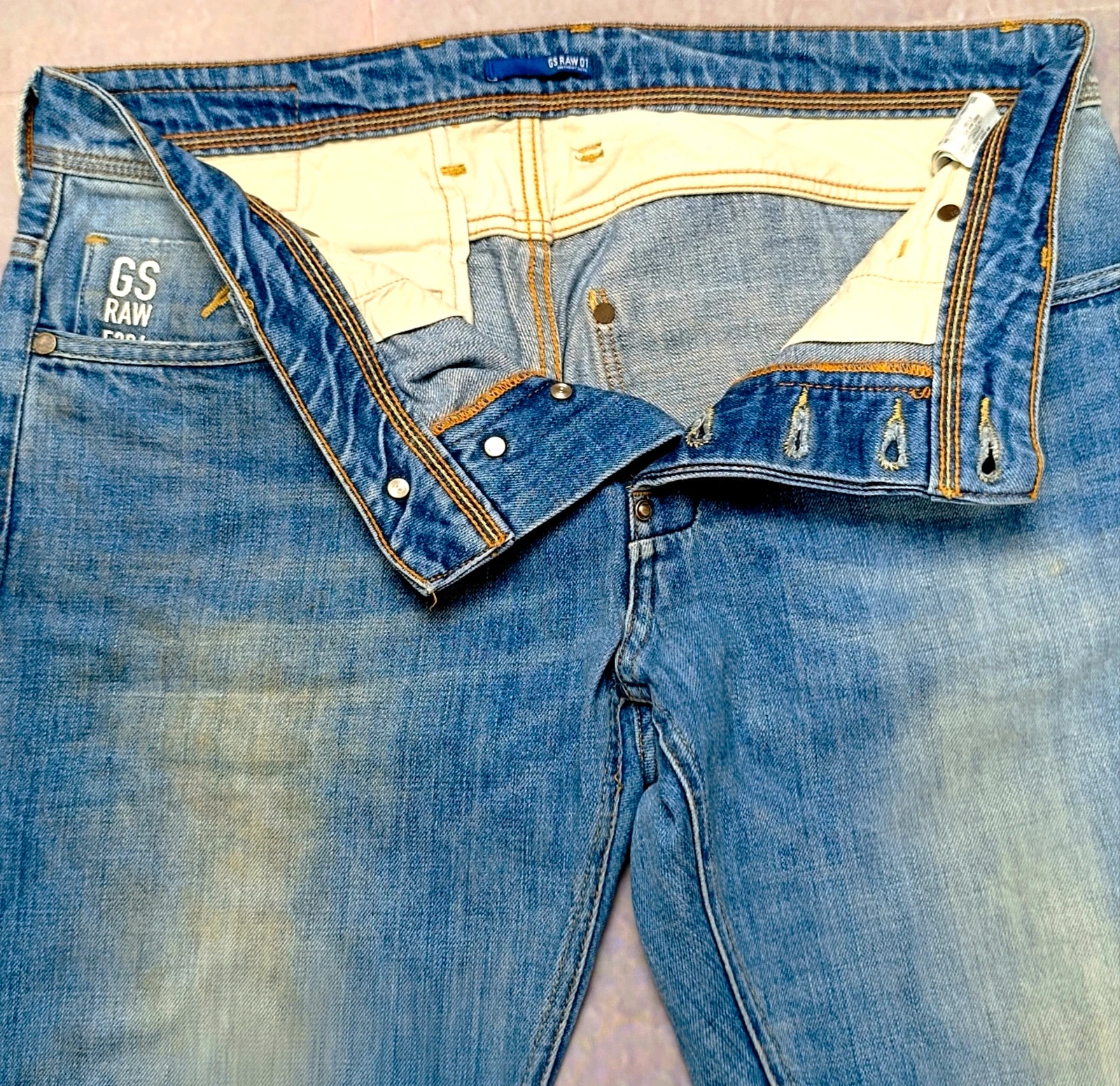 G-Star RAW Attacc Low Straight Blue Denim Jeans Size W34 L34 streetwear Y2K – G-Star RAW – taille W34 | FR 44 3