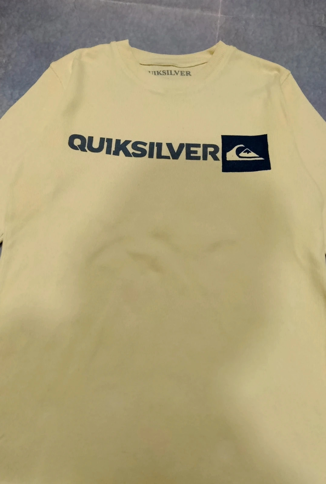 Quiksilver Pastel Yellow Ribbed Long Sleeve Top - Surf Style / Y2K / Skatewear / Casual – Quiksilver – taille M / 38 / 10 3
