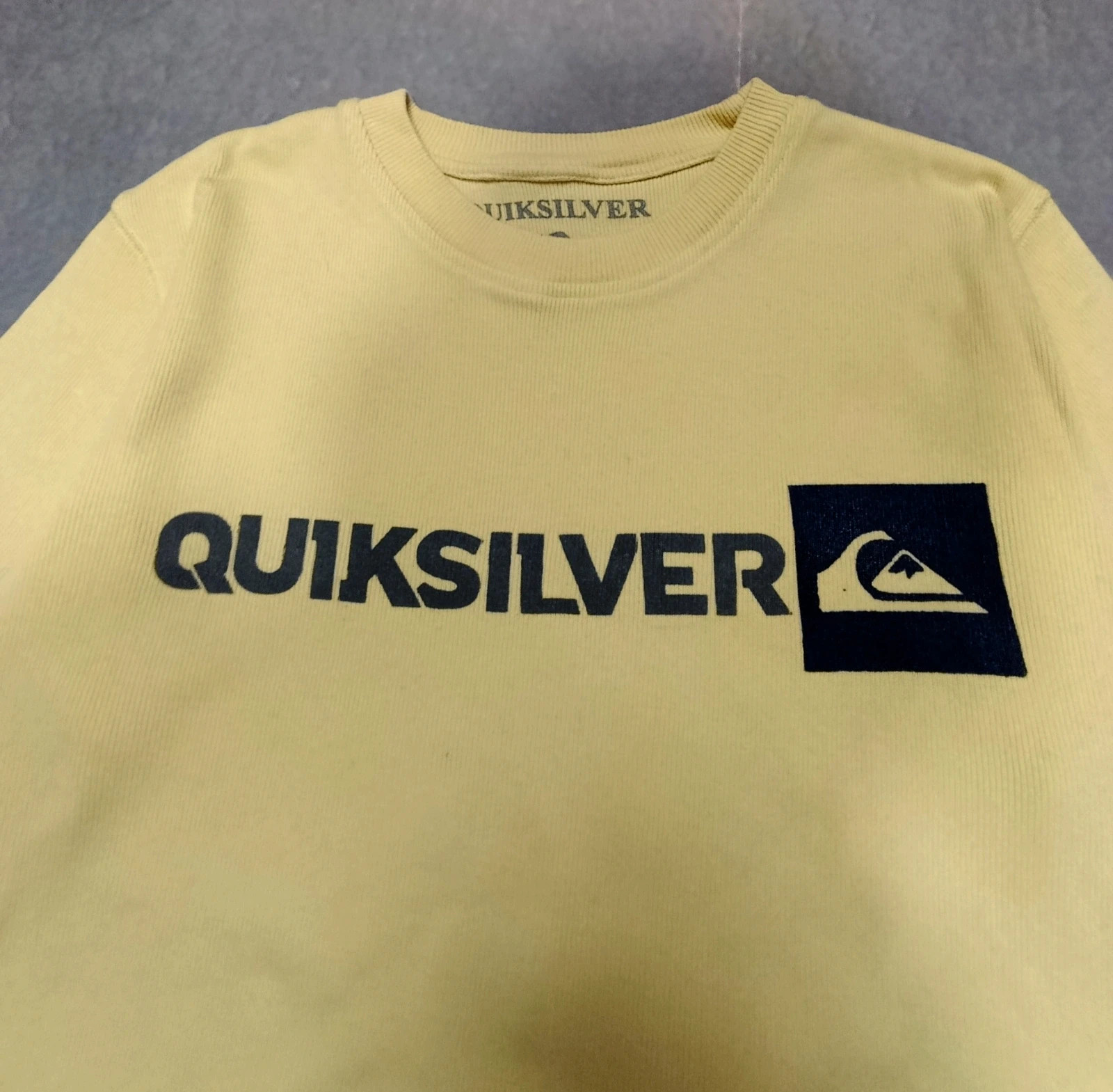 Quiksilver Pastel Yellow Ribbed Long Sleeve Top - Surf Style / Y2K / Skatewear / Casual – Quiksilver – taille M / 38 / 10 4