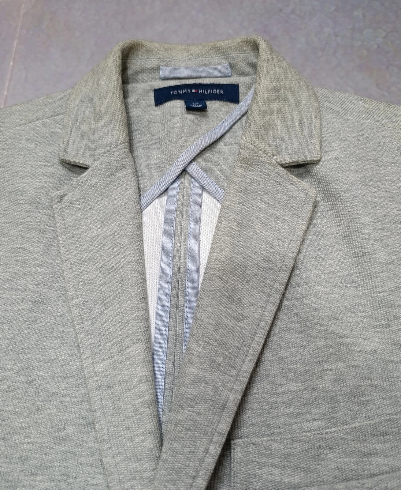 Tommy Hilfiger Casual Jersey Blazer Jacket Grey | Size S – Tommy Hilfiger – taille S 3