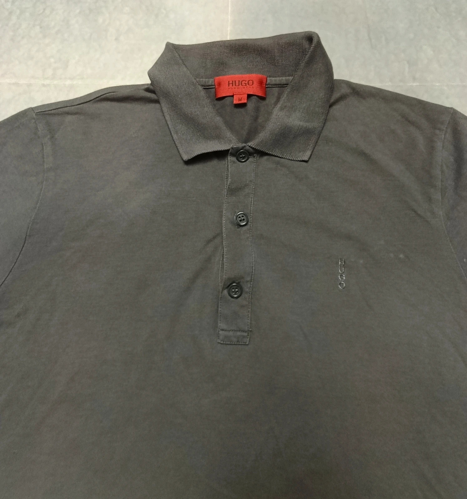 HUGO Boss Grey Polo Shirt Size M - Anthracite Men's Short Sleeve Polo – Hugo Boss – taille M 3