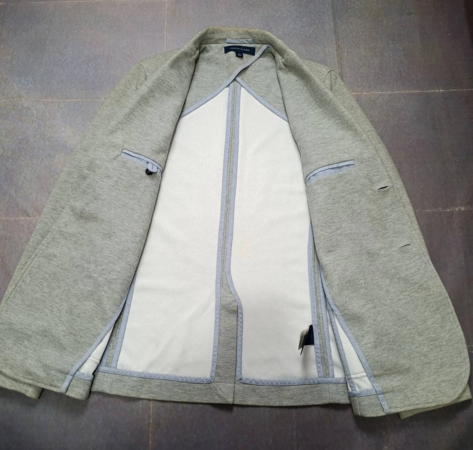 Tommy Hilfiger Casual Jersey Blazer Jacket Grey | Size S – Tommy Hilfiger – taille S 4