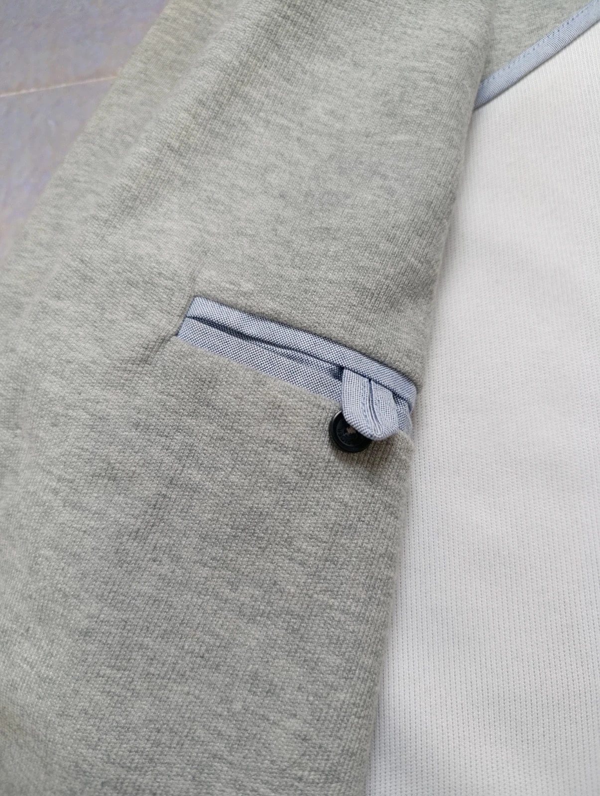 Tommy Hilfiger Casual Jersey Blazer Jacket Grey | Size S – Tommy Hilfiger – taille S 5