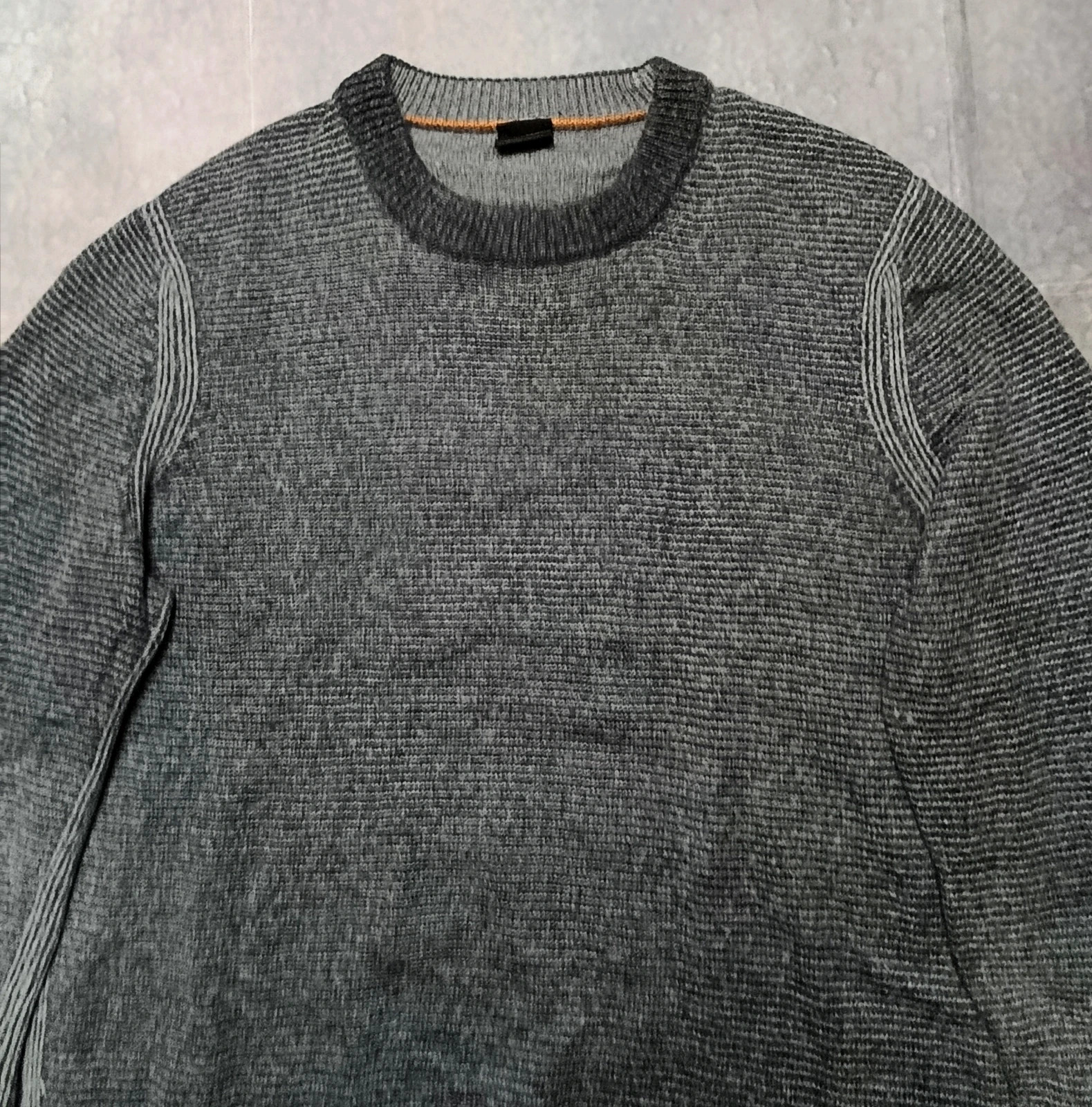 Hugo Boss Kommodoro Grey Knit Crewneck Sweater Size L – Hugo Boss – taille L 3