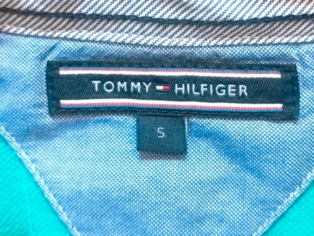 Tommy Polo Preppy Shirt California green S vintage – Vintage Dressing – taille S 3