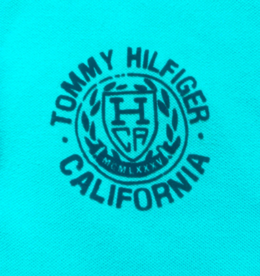 Tommy Polo Preppy Shirt California green S vintage – Vintage Dressing – taille S 5