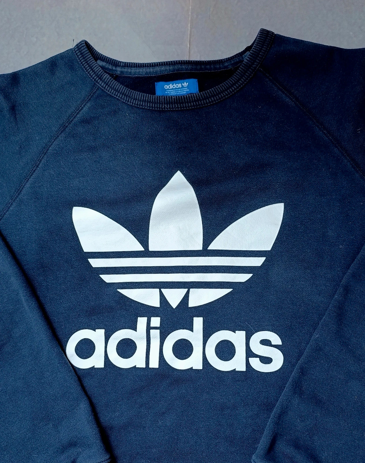 Adidas Originals Big Logo Trefoil Sweatshirt Vintage Streetwear – adidas Originals – taille L 4