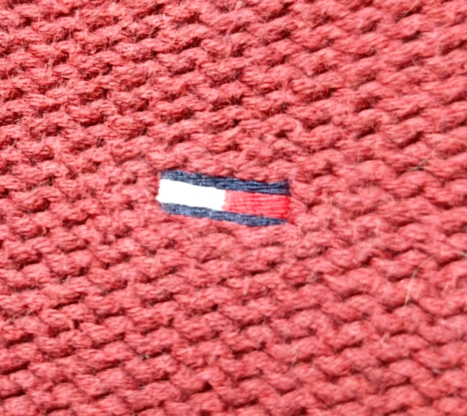 Tommy Hilfiger Denim Vintage Red Heavyweight Knit Pullover - Men L – Tommy Hilfiger – taille L 4