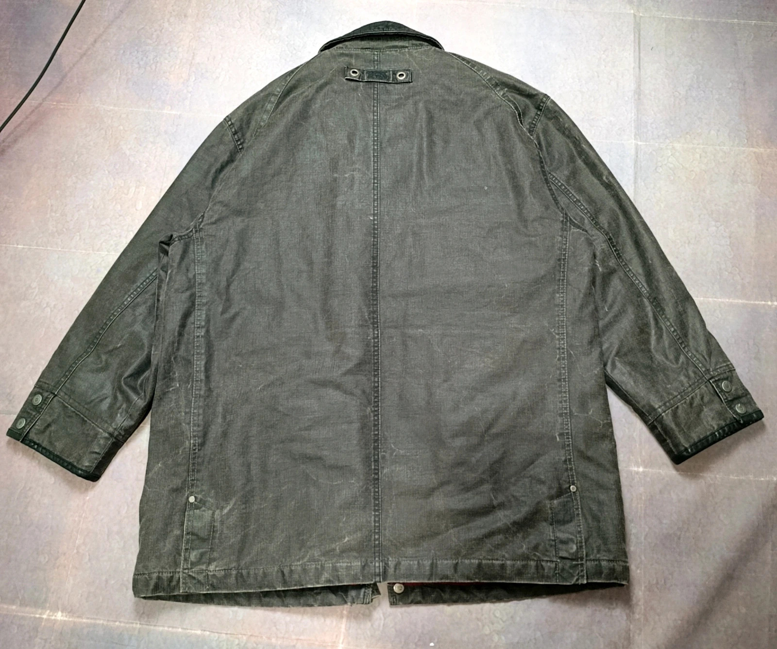 Vintage Camel Active Coated Canvas Field Jacket Leather Collar Size XL (54) – Camel Active – taille XL 4