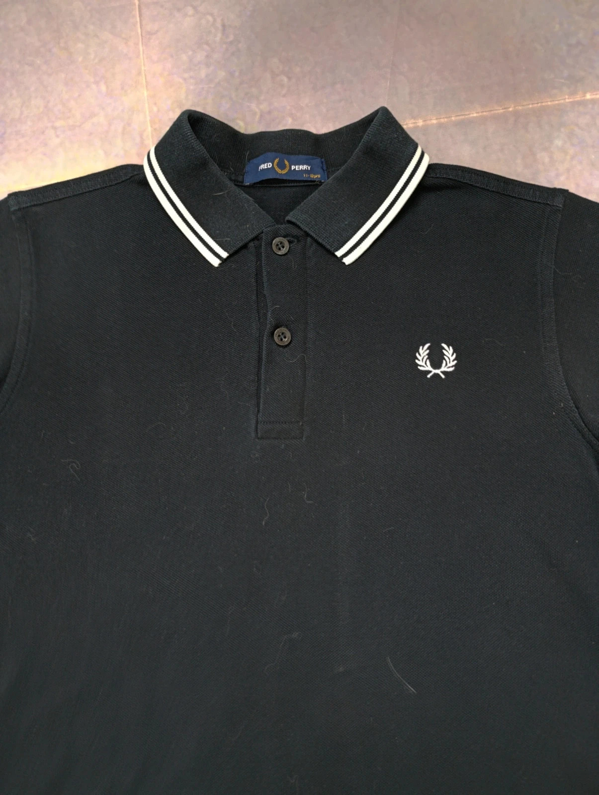 Fred Perry Twin Tipped Polo Shirt Black (Size 11-12 Yrs / XXS) – Fred Perry – taille 11 ans / 146 cm 3