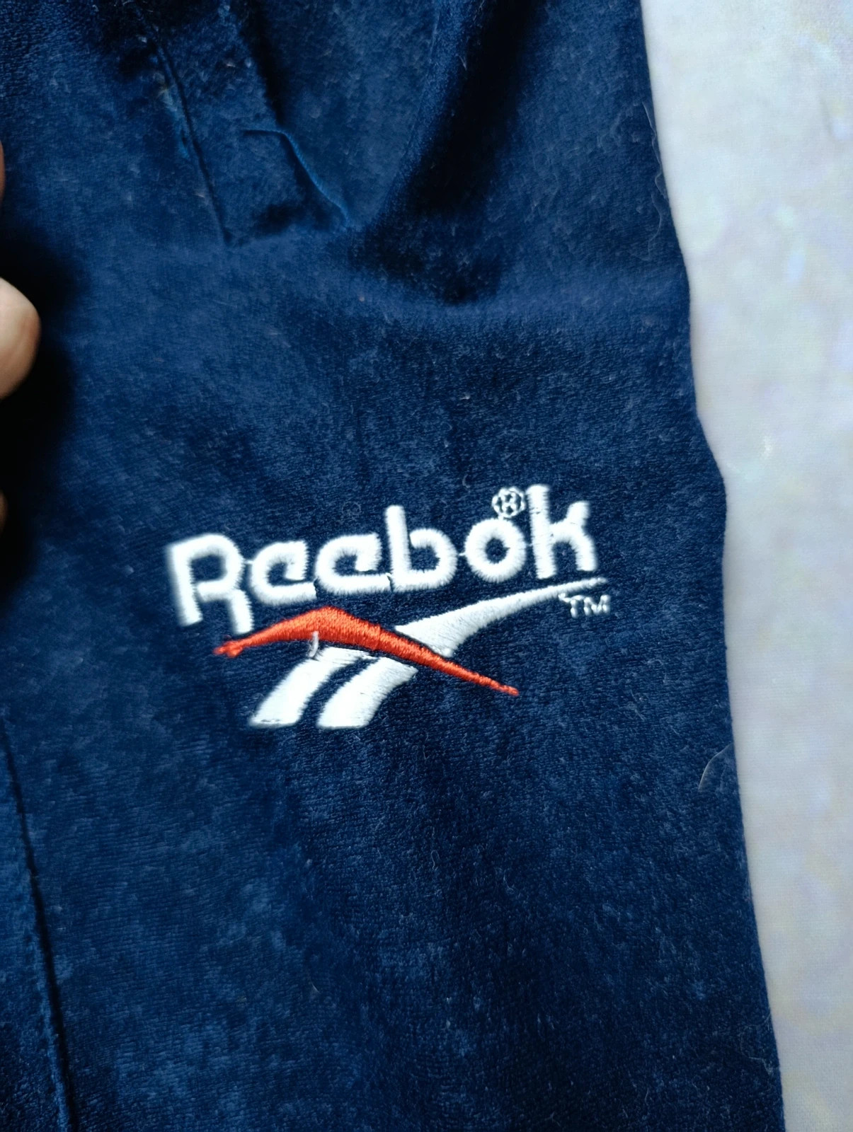Vintage Reebok Navy Blue TrackPants with Teal/White Panels - Size M – Reebok – taille M 5
