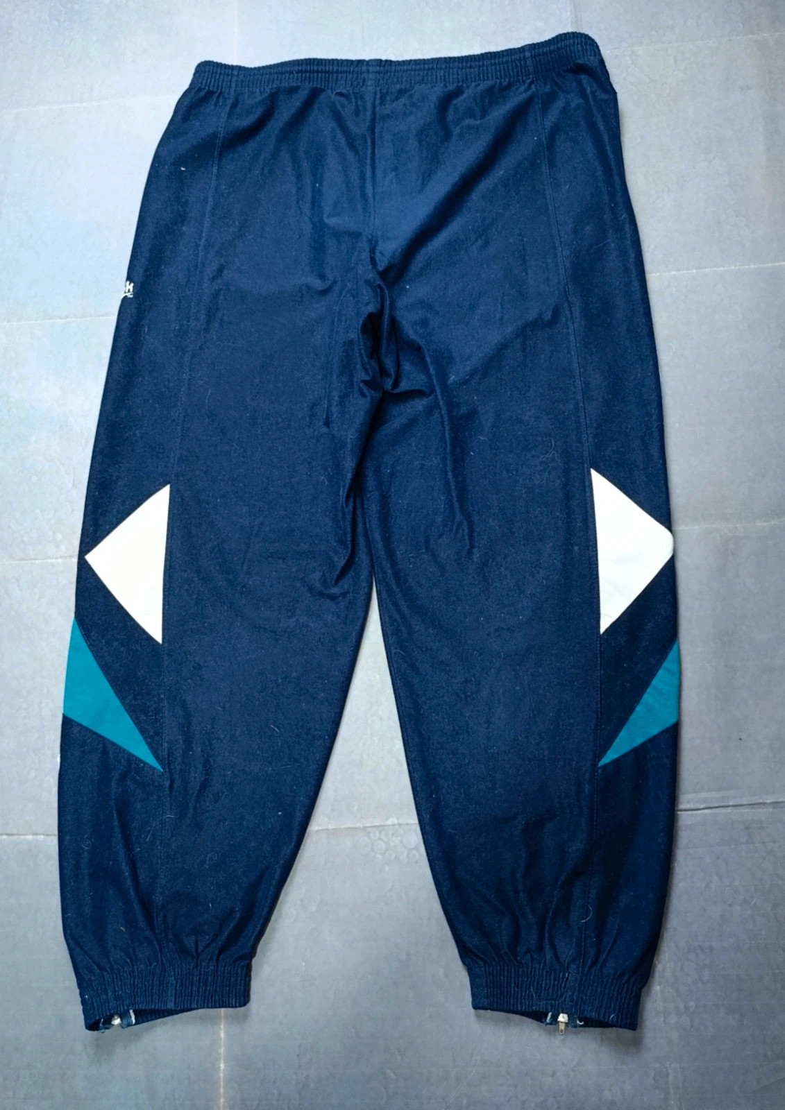 Vintage Reebok Navy Blue TrackPants with Teal/White Panels - Size M – Reebok – taille M 2