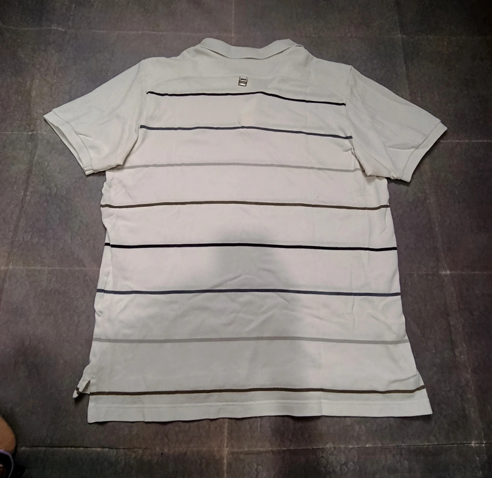 Vintage Adidas Striped Polo Shirt White Size L - Retro Golf Y2K – adidas – taille L 2