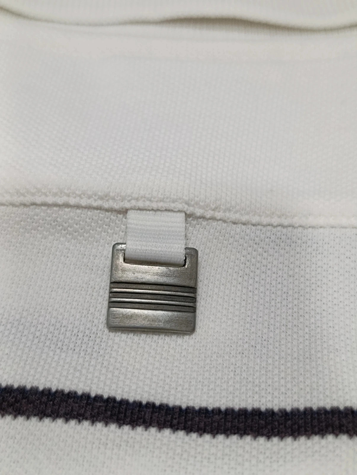 Vintage Adidas Striped Polo Shirt White Size L - Retro Golf Y2K – adidas – taille L 5