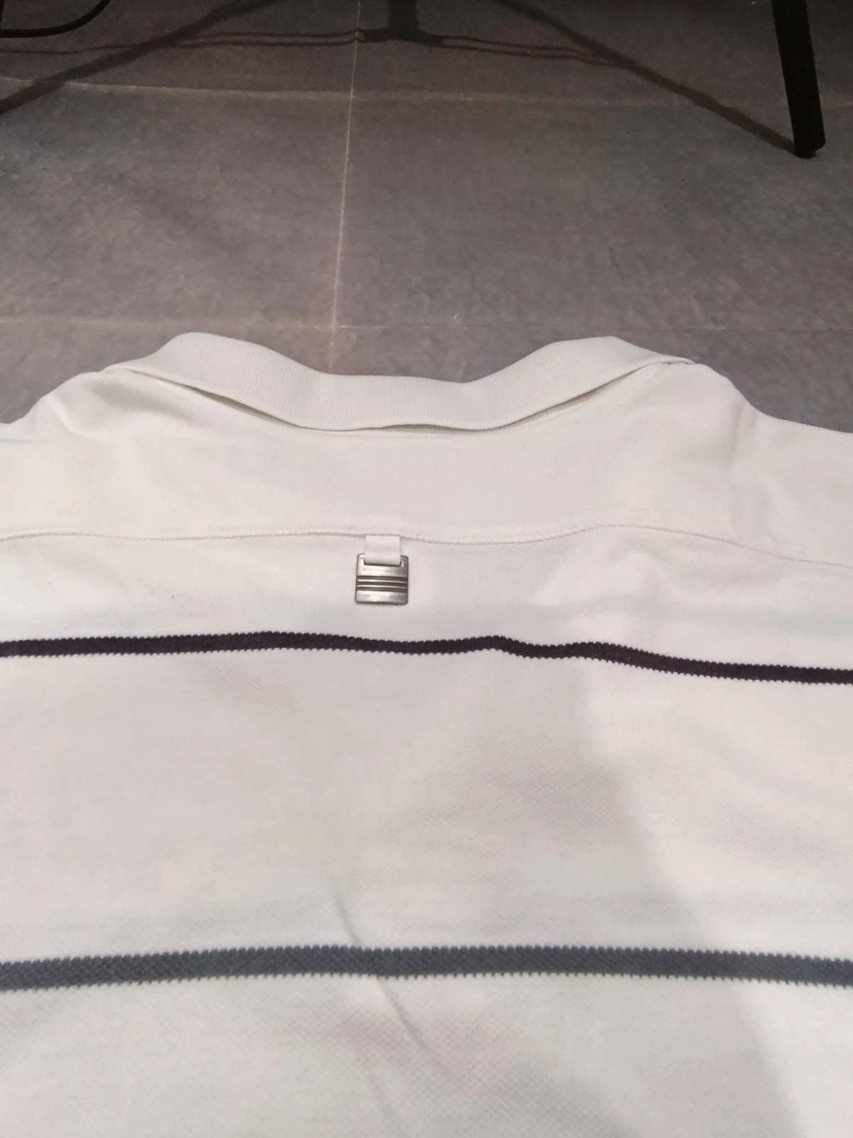 Vintage Adidas Striped Polo Shirt White Size L - Retro Golf Y2K – adidas – taille L 4