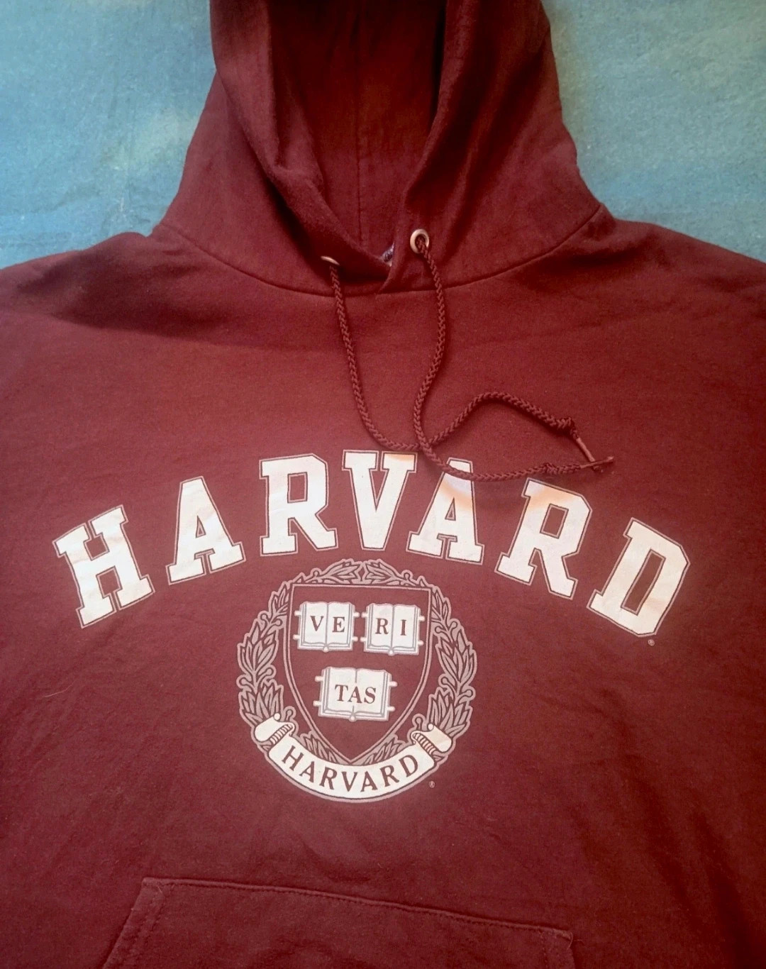 Champion Harvard University Hoodie S / Sudadera Harvard Granate Champion S / Sweat à Capuche Harvard – Vintage Dressing – taille S 4