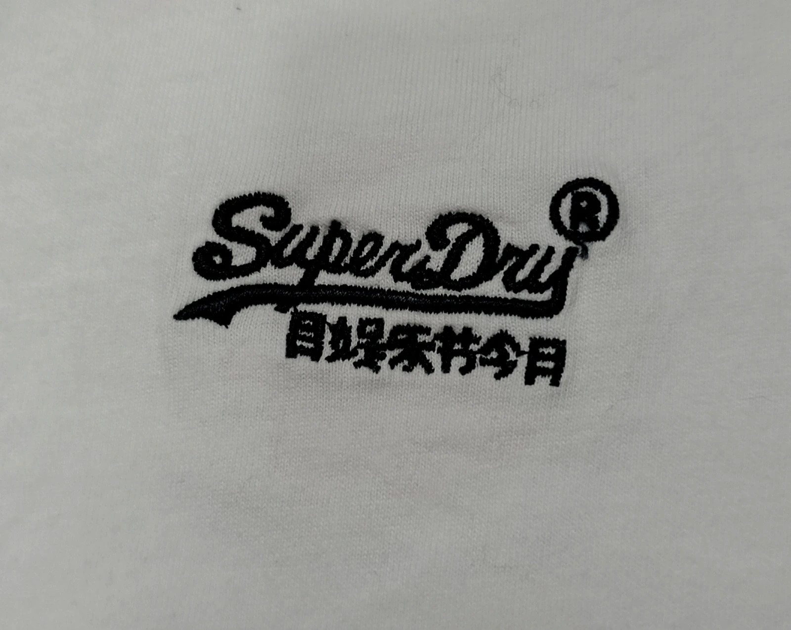 Superdry White V-Neck T-Shirt Organic Cotton S / T-shirt Col V Superdry / Camiseta Cuello V – Superdry – taille S 3