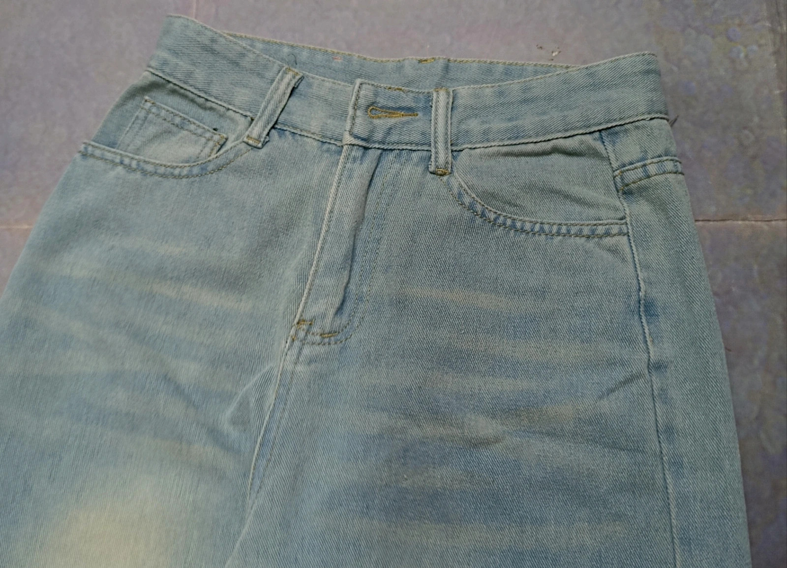 Niu Niu Shop Light Blue High Waist Wide Leg Jeans M / Jean Wide Leg / Pantalon Large – Lefties – taille M / 38 / 10 2