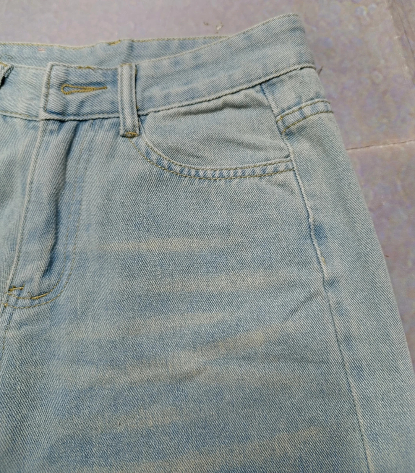 Niu Niu Shop Light Blue High Waist Wide Leg Jeans M / Jean Wide Leg / Pantalon Large – Lefties – taille M / 38 / 10 4
