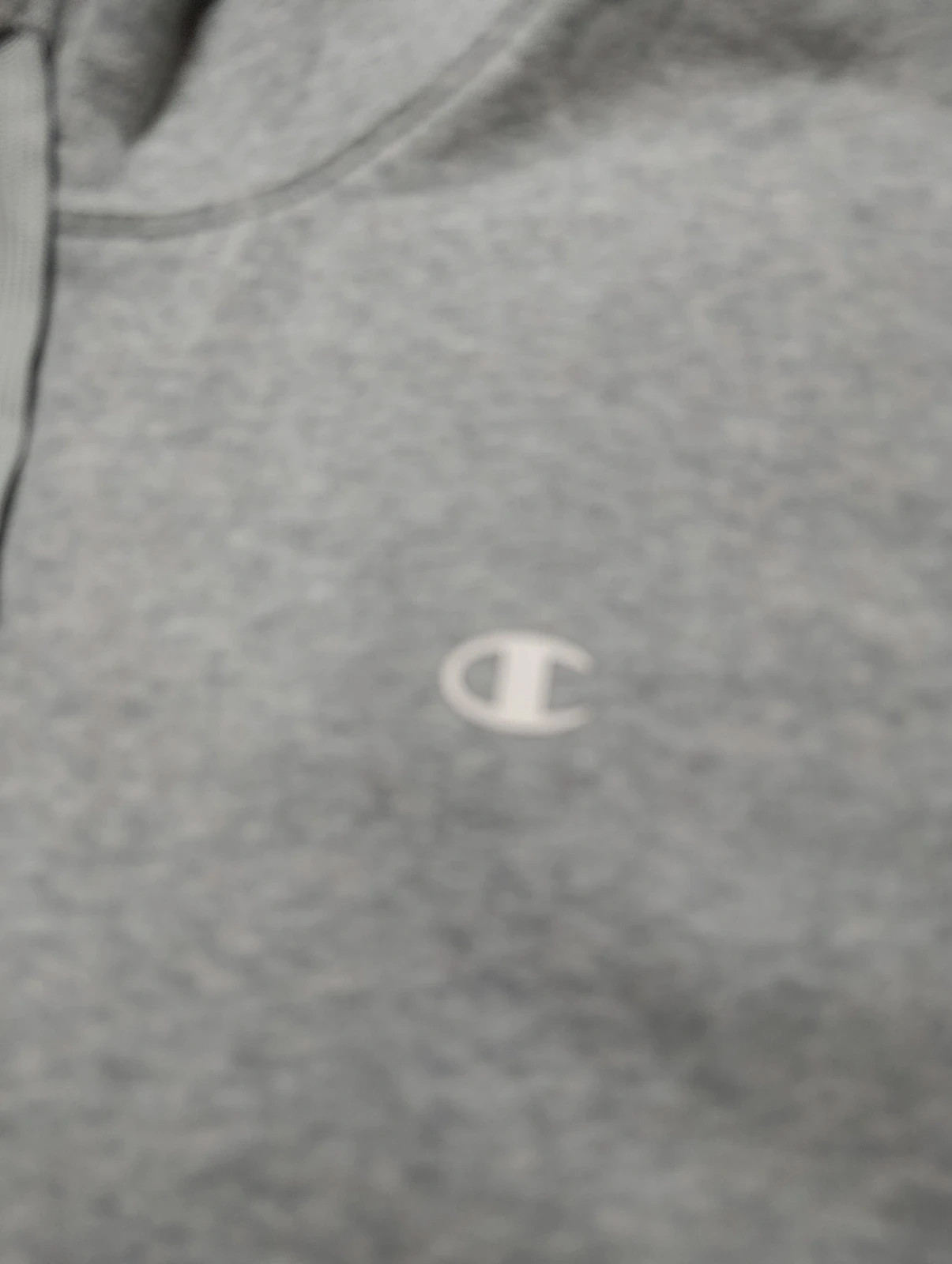 Light grey heathered hoodie with kangaroo pocket by Champion XXL. – Vintage Dressing – taille XXL 5