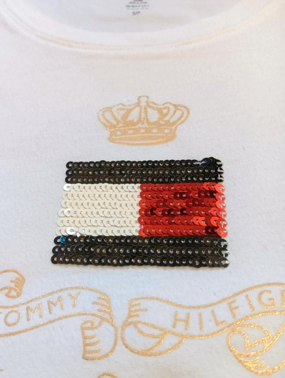 Camiseta Tommy Hilfiger mujer blanca, talla S – Tommy Hilfiger – taille S / 36 / 8 3