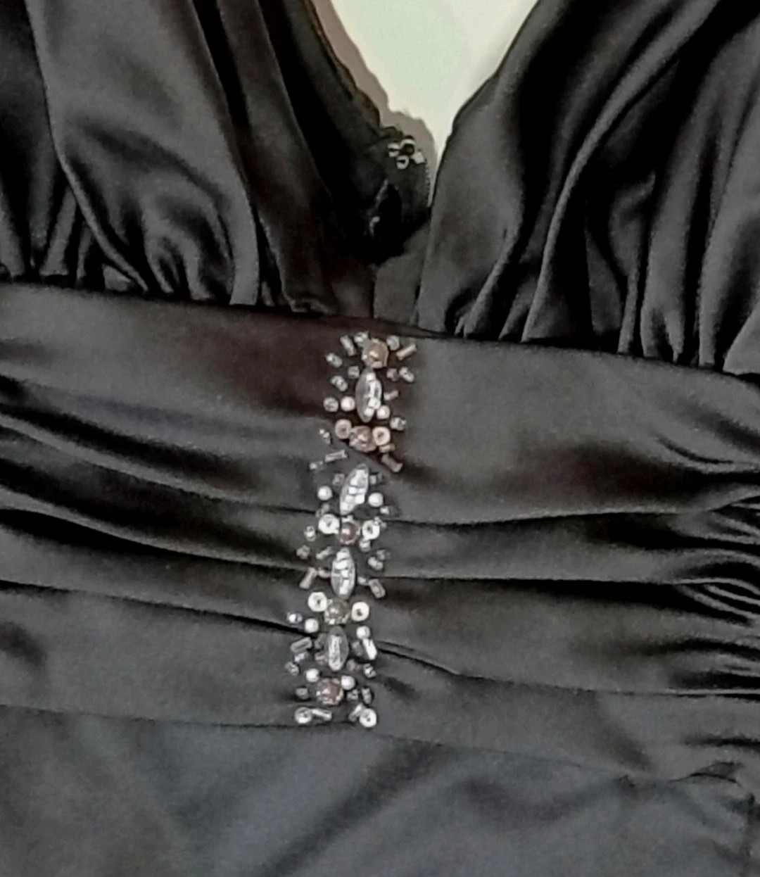 Vestido largo de fiesta negro con pedrería – Fashion New York Paris – Fashion New York – taille M / 38 / 10 5
