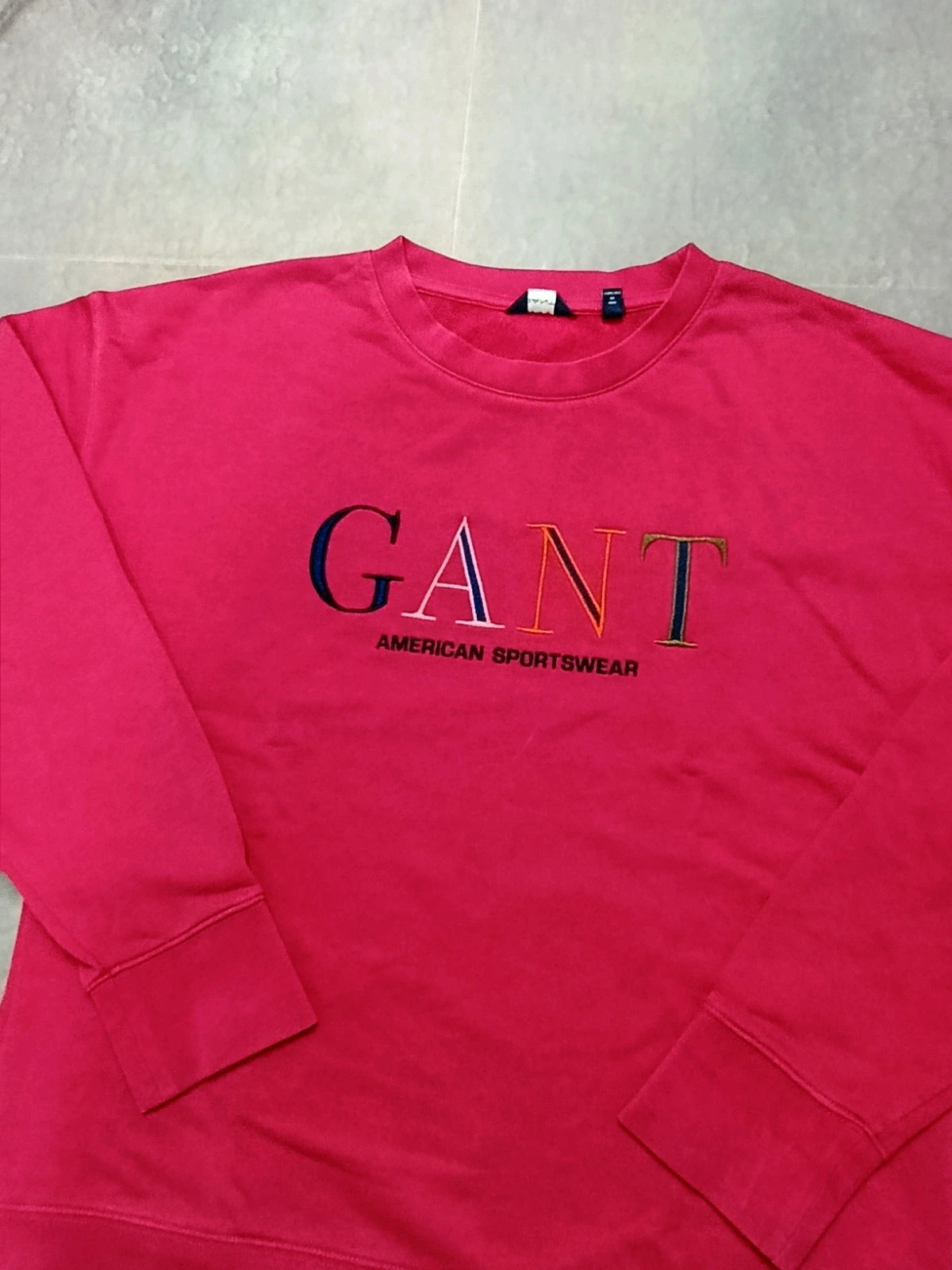 GANT Pink Sweatshirt Size M - Embroidered Multicolor Logo – GANT – taille M / 38 / 10 2