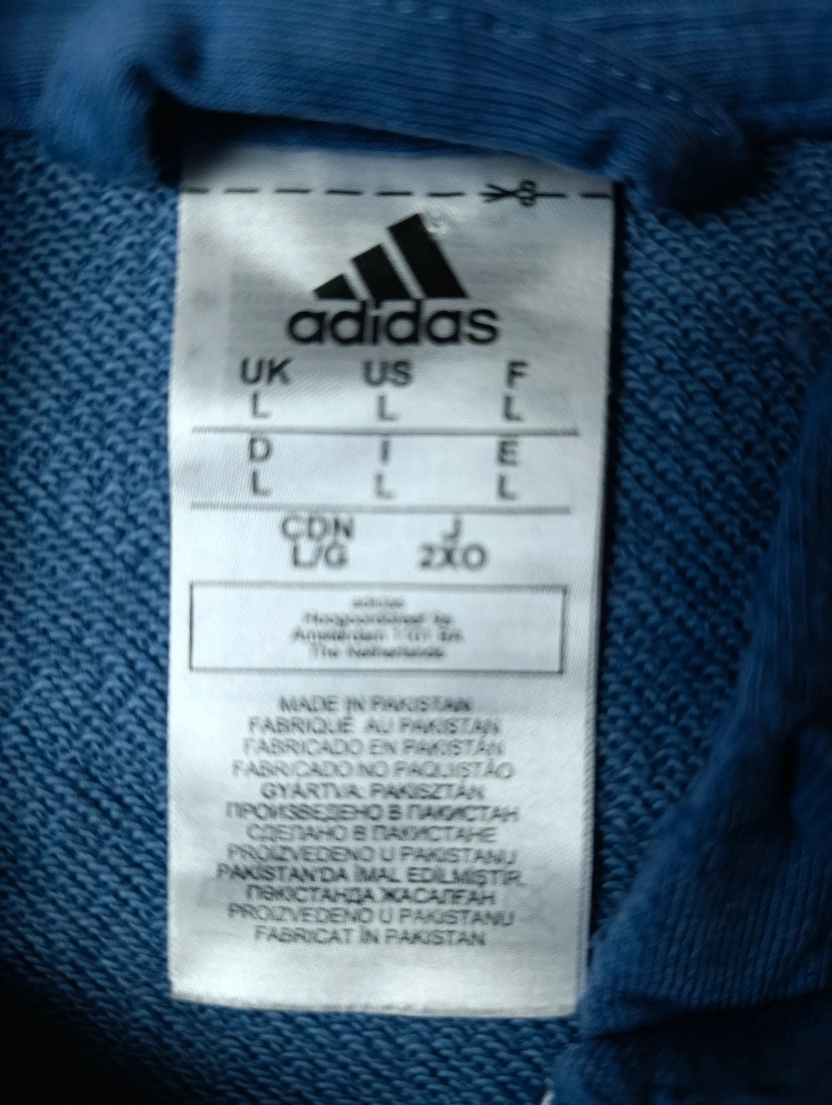 Adidas 3-Stripes Full Zip Hoodie Blue Men's Size L Sportswear – adidas – taille L 4