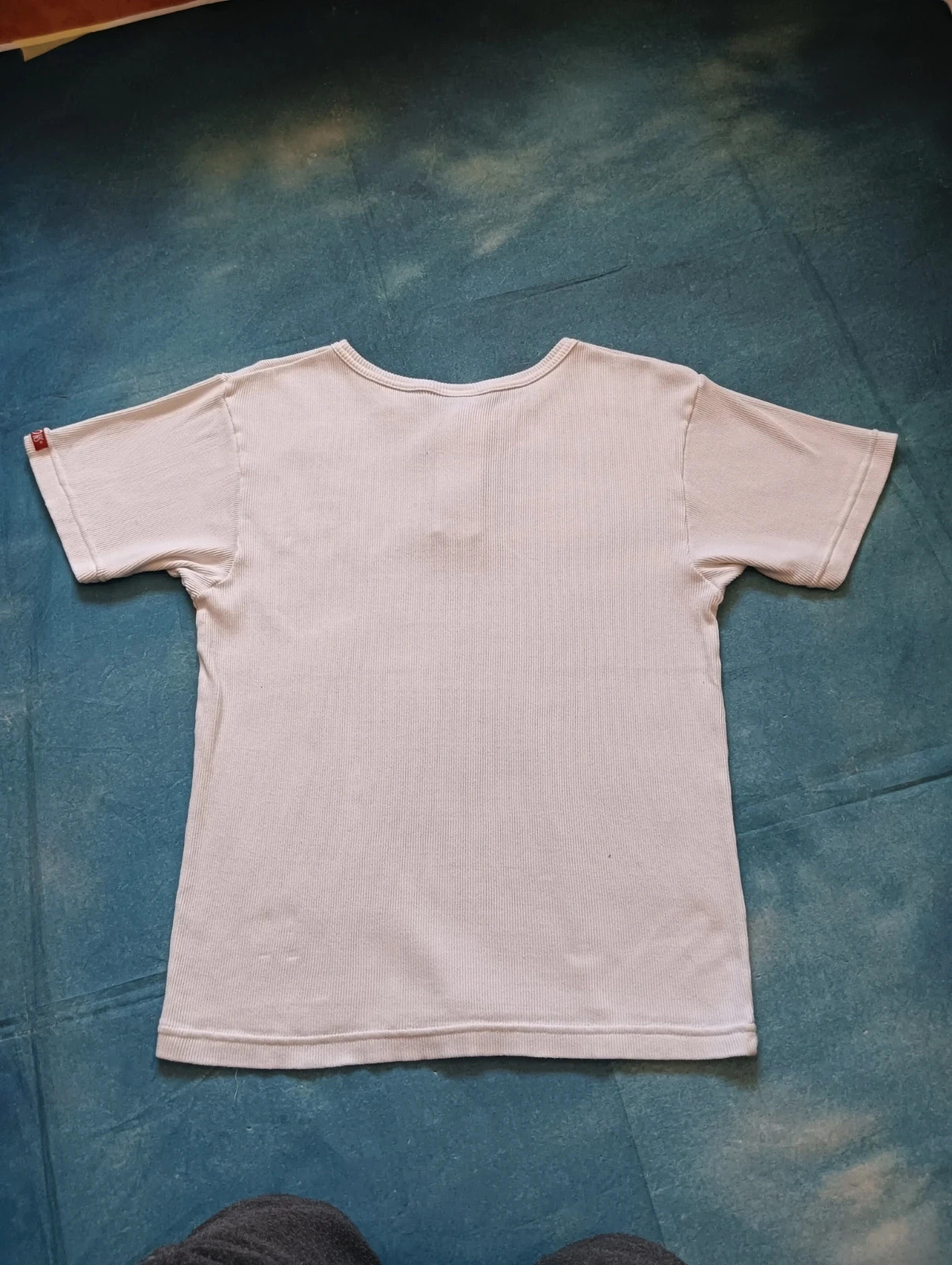 Ribbons White Ribbed Henley T-Shirt - Size XXL (Fits like M/L – ribbon's – taille XXL 2