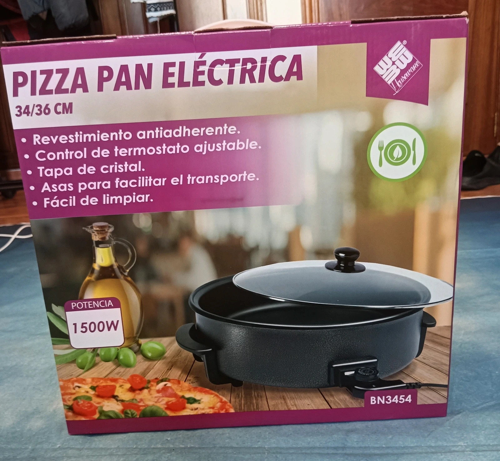 Cazuela/sarten )izza Pan 1500W nueva a estrenar! Ocasion!! – BM Houseware 2