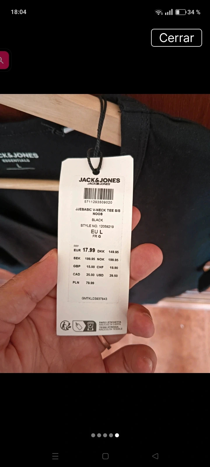 Jack & Jones T-Shirt, Size L, Black. NEW! – Jack & Jones – taille L 4