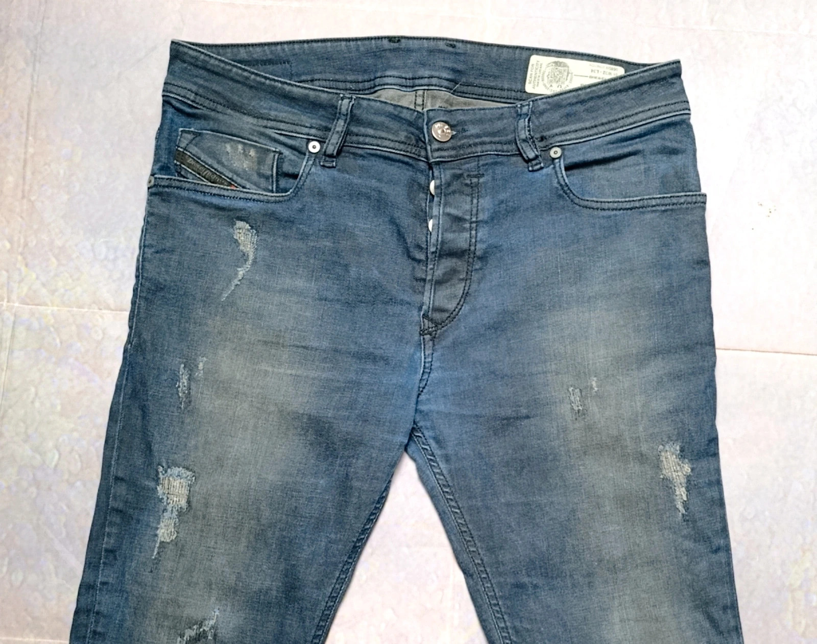 Diesel Sleenker Slim-Skinny Distressed Ripped Jeans W32 L34 Premium Denim Urban Style – Diesel – taille W32 | FR 42 5